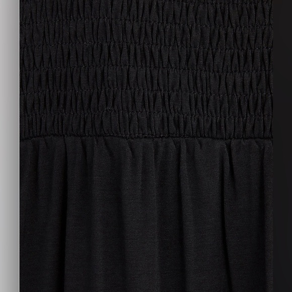 LOFT Smocked Tiered Black Maxi Dress - S - Picture 3 of 10
